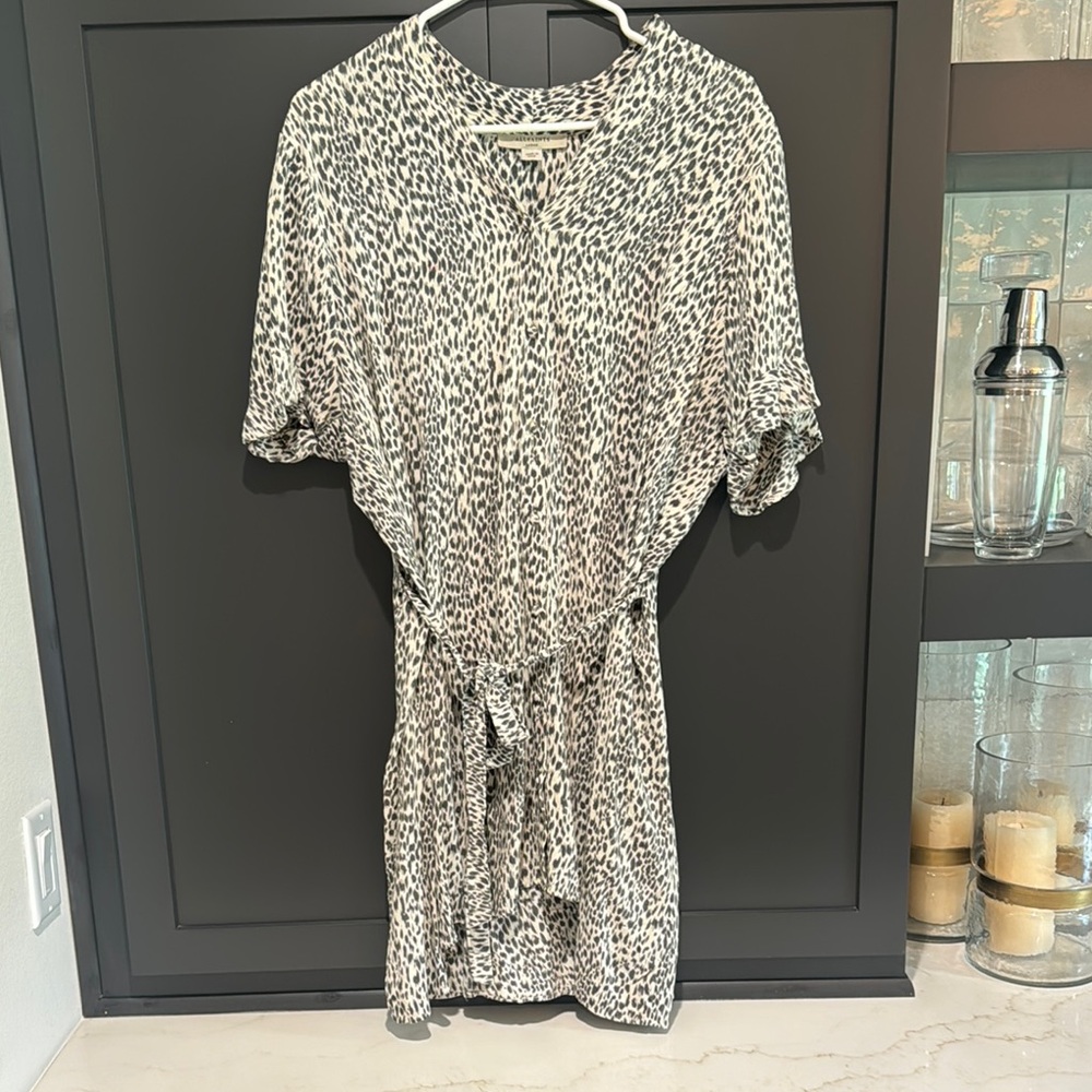 All Saints Monochrome Animal Print Dress